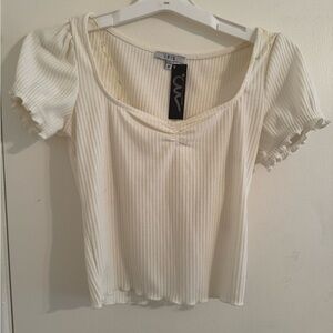 Short sleeve white top size medium